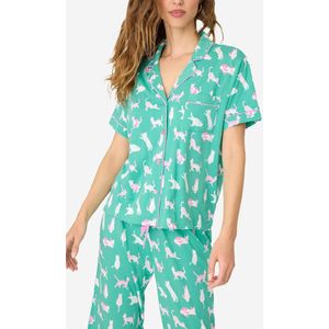 PJ Salvage - Whimsy Sets - Pyjama - Turquoise / Pink / Wit - 2-delig