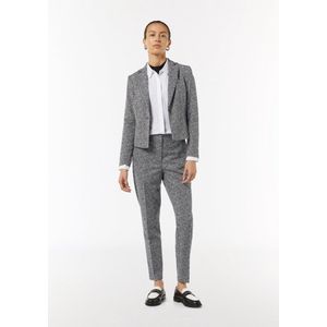 comma - Sigarettenbroek - Zwart - Visgraatstof - Middelhoge Taille