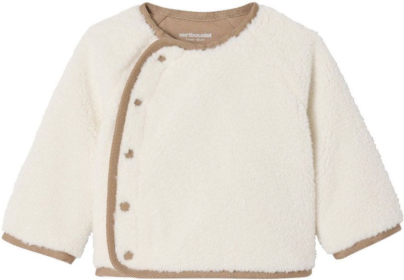 Vertbaudet - Gebreide Trui - Sherpa - Voor Pasgeborenen - Geknoopte Opening Aan De Voorkant