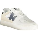 Calvin Klein - Sneakers - Wit - Polyester - Vetersluiting - Contrastdetails - Print - Logo