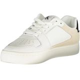 Calvin Klein - Sneakers - Wit - Polyester - Vetersluiting - Contrastdetails - Print - Logo