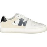 Calvin Klein - Sneakers - Wit - Polyester - Vetersluiting - Contrastdetails - Print - Logo