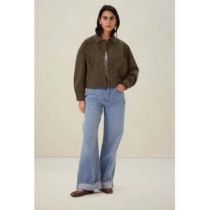 Donkergroen cropped jack