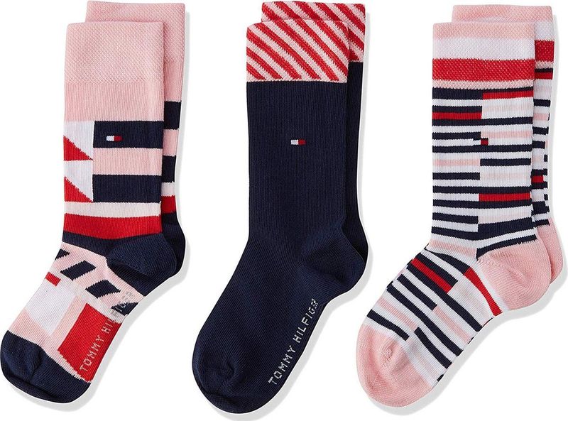 Tommy Hilfiger - Cadeaubox - Kindersokken - Hoogwaardig Katoen - Maat 31-34
