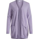 Vila - VIRIL OPEN L/S KNIT CARDIGAN NOOS - Vest - Pastel Lilac
