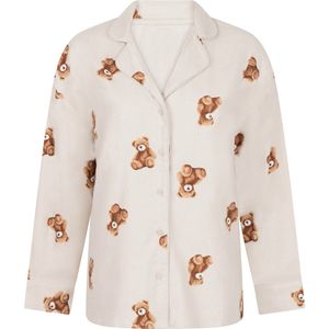 Hunkemöller - Flanellen Jasje - Beige - Pyjamajasje