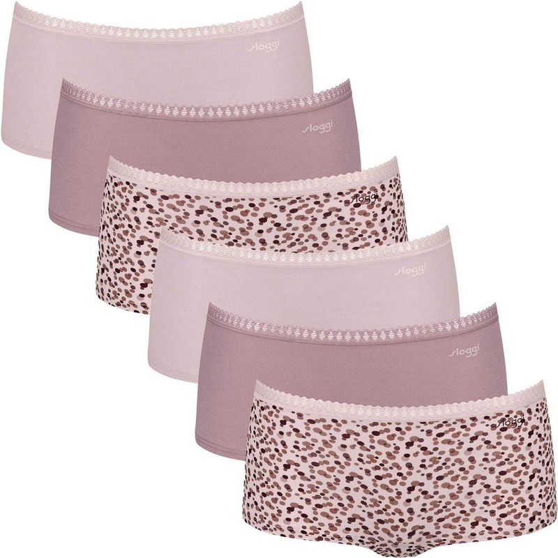 Sloggi - GO Crush Short C6P - Slips - Set van 6 - GOTS-gecertificeerd Biologisch Katoen