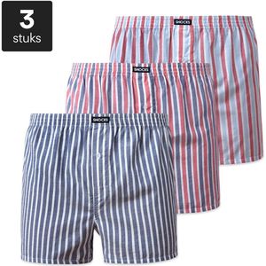 SNOCKS - American Woven - Boxershorts - 3-Pack - Zacht Biologisch Katoen - Losse Fit - Comfortbund