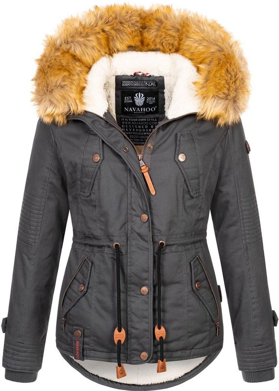 Navahoo - Pearl - Dames Winterjas - Korte Parka - Warm - Teddyvoering