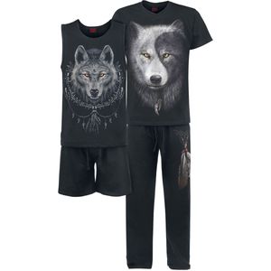 Spiral - Wolf Chi - Pyjama - Zwart - Heren