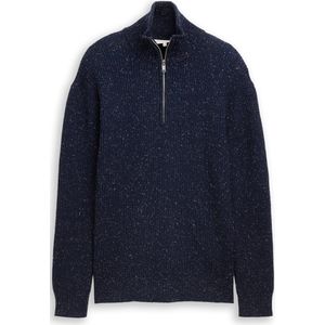TOM TAILOR DENIM - Trui - Crème/Navy/Oudroze - Knitwear - Overcut Schouder