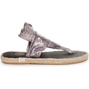 Nalho - NA0012 - Sandalen - Zilver - Dames - Teenslippers
