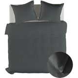 Dekbedovertrek - Grijs - Katoen - 240x220 cm