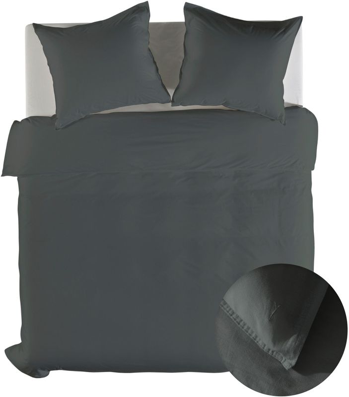 Dekbedovertrek - Grijs - Katoen - 240x220 cm