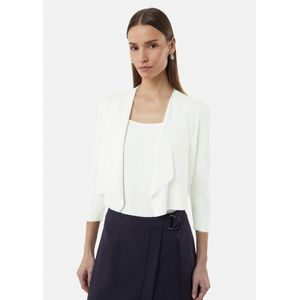 Gebreid Vest - Effen - Sjaalkraag - Driekwart Mouw - Normale Pasvorm