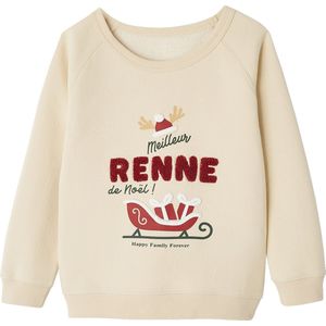 Vertbaudet - Kindersweater - Kerstthema - Motief "meilleur renne de Noлl" - Familiecapsulecollectie