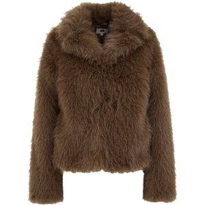 WE Fashion - Faux Fur Jas - Bruin - Dames - Gevoerd voor Extra Warmte
