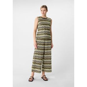 comma - Gebreide Broek - Ajourépatroon - Casual - Zwart