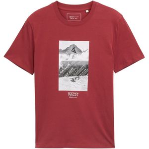 TOM TAILOR DENIM - Shirt - Lichtgrijs - Donkergrijs - Vuurrood - Wit