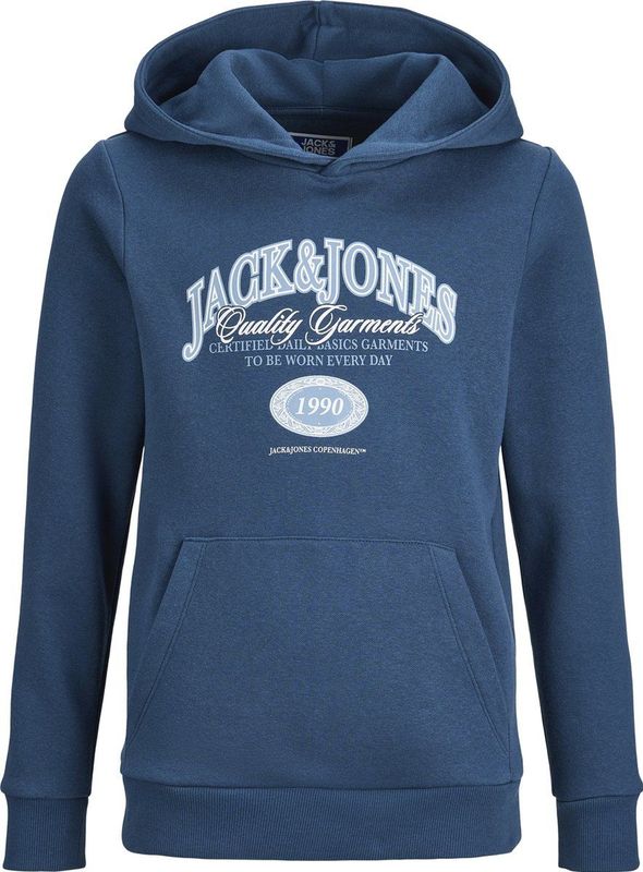 JACK&JONES - JJARI BRANDING SWEAT HOOD JNR - Blauw - Sweater