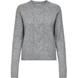 Jacqueline de Yong - Jdysusanna O-neck - Trui - Medium Grey Melange - Dames