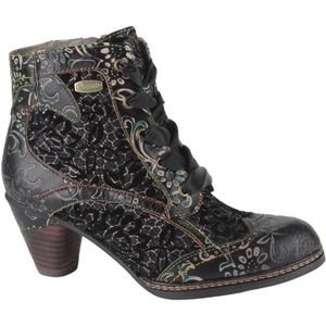 Laura Vita ALCIZEEO 01 Dorian dames veterboots gekleed zwart