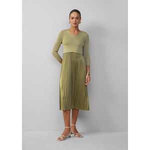 s.Oliver BLACK LABEL - Midi-jurk - Slim-fit - V-hals - 3/4 Mouwen