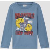 T-shirt - Smiley®-print - Lange Mouwen - Zacht Katoenen Jersey