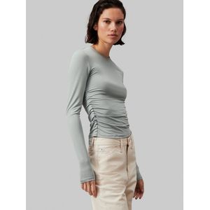 Calvin Klein - T-shirt - Maat XS - Vrouwen - GRIJS - Modal