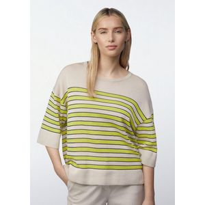 comma - Strickpullover - Gestreepte Trui - Licht - Ronde Halslijn