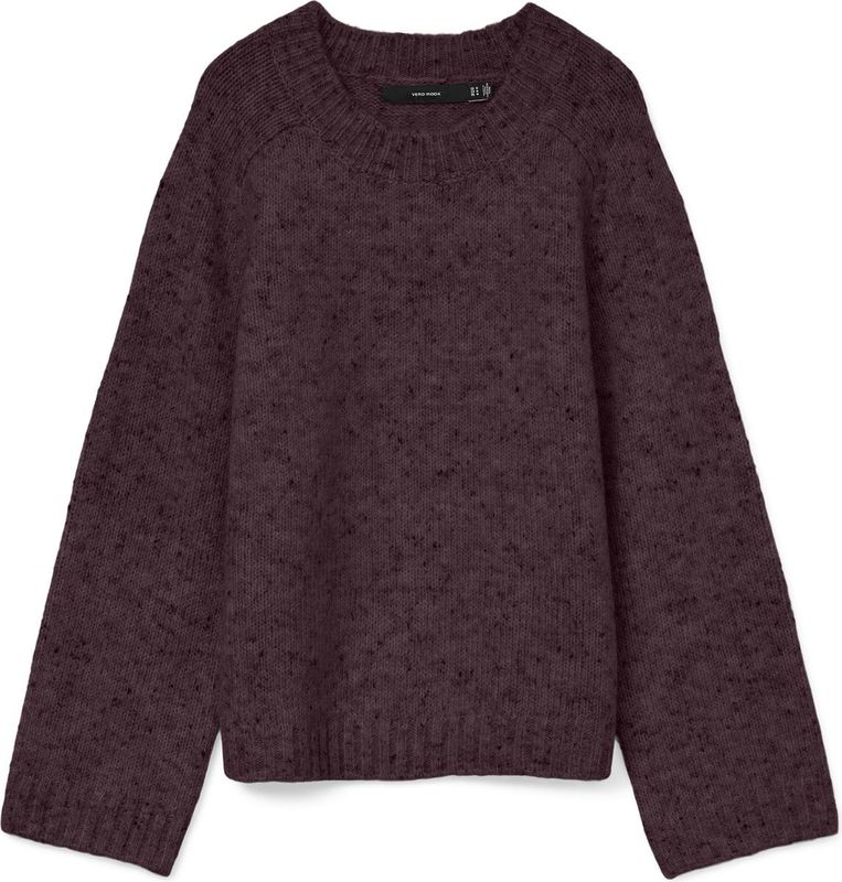 Vero Moda - Vmingrid Ls O-neck Pullover - Bordeaux - Gebreide Trui
