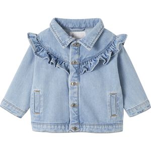 Babyjasje - Gebleekt Denim - Met Ruches - 100% Katoen