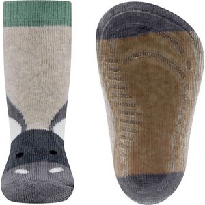 Ewers - Antislipsok - Ezel - Ecru Groen Grijs - Siliconenzool