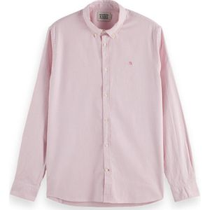 Scotch & Soda Seasonal Essentials Oxford gestreept shirt voor heren, Pink Stripe 6099, M