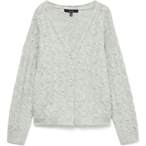 Vero Moda - Vmmarlin Ls V-neck Cardigan - Grijs - Vest