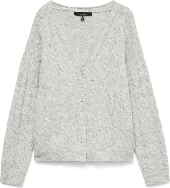 Vero Moda - Vmmarlin Ls V-neck Cardigan - Grijs - Vest