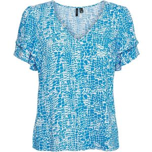 VERO MODA - VMULIPPA - Dames Top - V-Hals - Korte Mouwen - Regular Fit