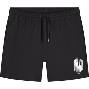 Ballin Amsterdam - Grunge Logo Swim Shorts - Zwart - Heren Regular Fit Swimwear