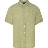 Tommy Hilfiger - Casual Overhemd - Roze - 100% Linnen