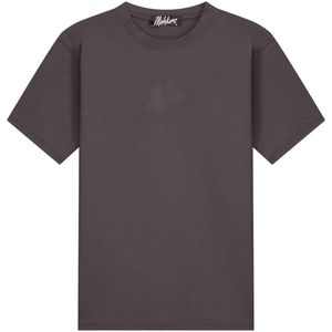 Malelions Striped Signature T-Shirt - Mulch Brown XS
