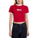 Dickies - Lewistown Ringer T-shirt - Rood - Dames - Katoen