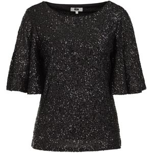 WE Fashion - Top - Zwart - Pailletten