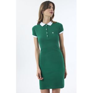 Jimmy Sanders - Jurk - Groen - Katoenen - Korte Mouw - Dames