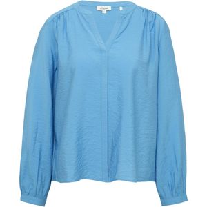 s.Oliver - Blouseshirt - Azuur - Lange Mouw - Normale Pasvorm