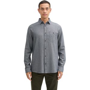 TOM TAILOR heren overhemd, 36009 - Navy Herringbone Chambray, XL