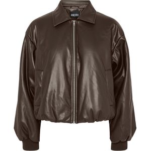 Pieces - Pclara Padded Coated - Imitatie Leren Jas - Hot Fudge