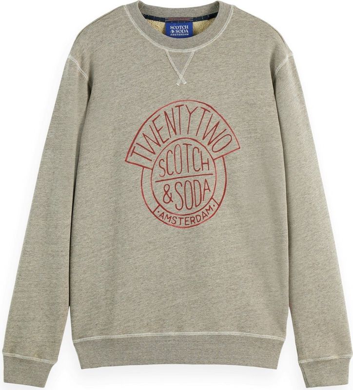 Scotch & Soda - Denim Washed Artwork - Sweatshirt - Blauw - Katoen