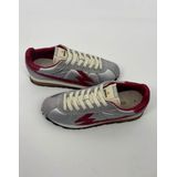 MOA - FL084 - Leren Sneakers - Grijs - Casual - Plat - Veters