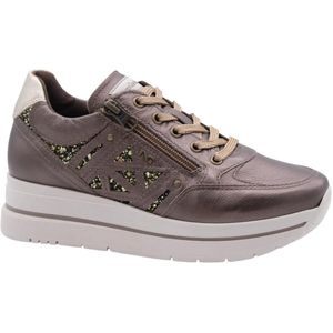 Nero Giardini - Sneakers Laag - Bruin Gemêleerd - Goud