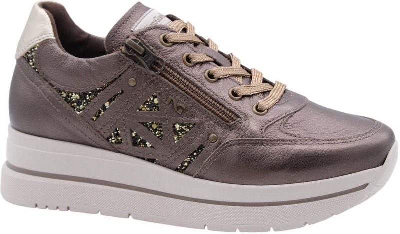Nero Giardini - Sneakers Laag - Bruin Gemêleerd - Goud